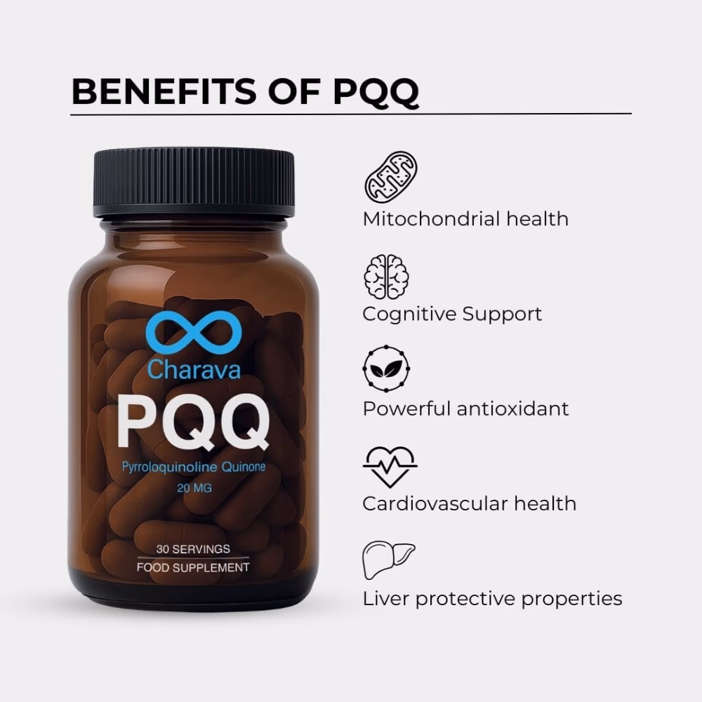 Charava PQQ 20mg 30s – PQQ Cellular Energy Support Supplement 2