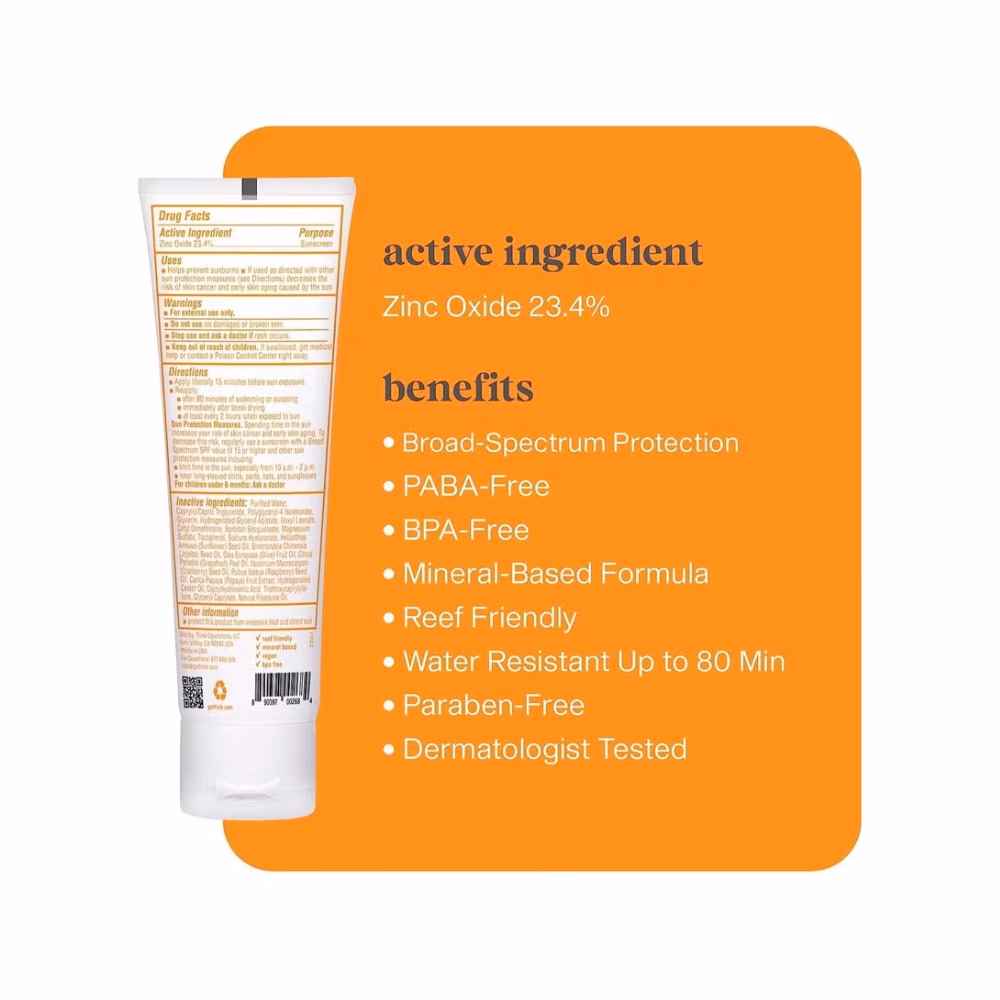 Thinkbaby Zinc Oxide 23.4% SPF50 Sunscreen 89ml 2