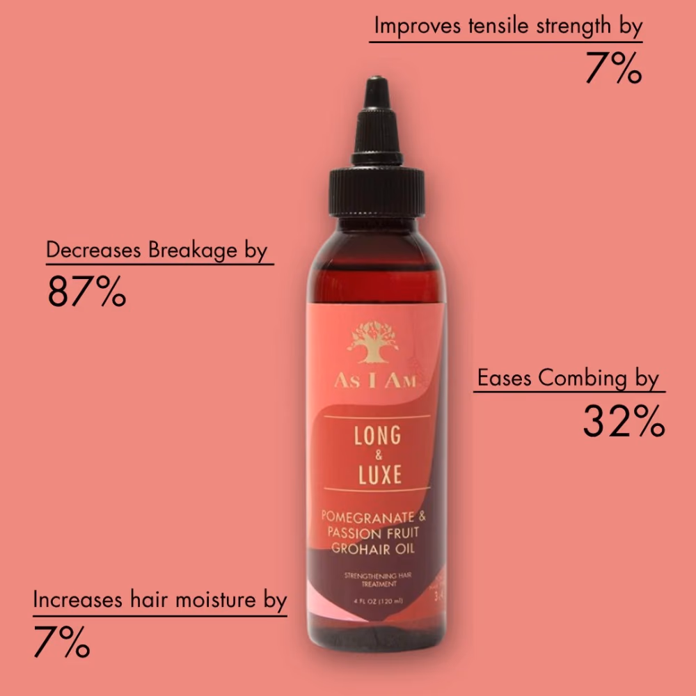 As I Am Long & Luxe Pomegranate & Passion Fruit GroHair Oil 120ML 3