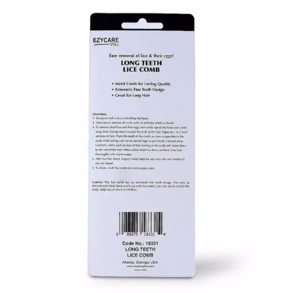 ​EzyCare Long Tooth Lice Comb 3