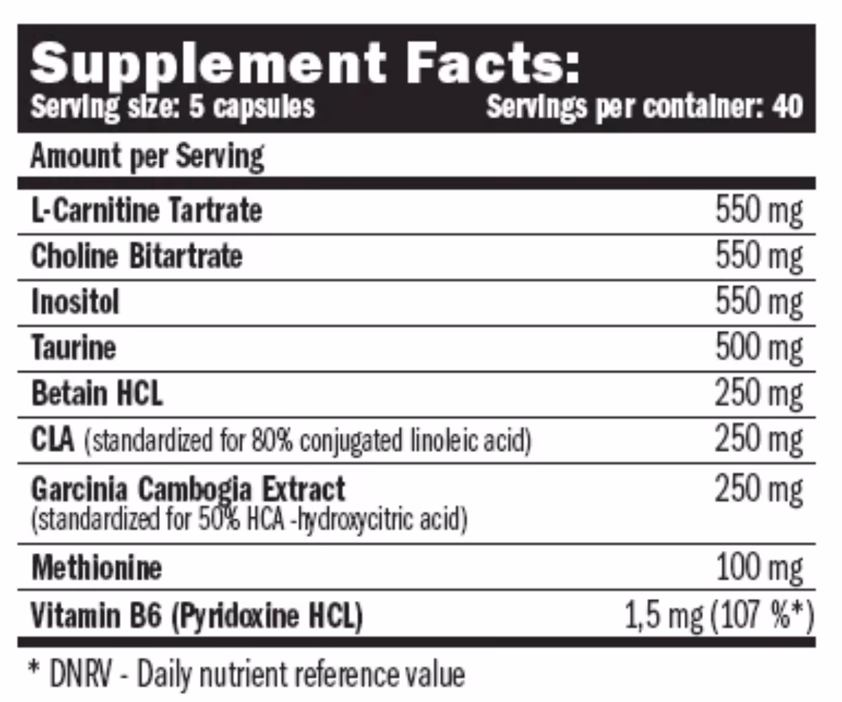 Amix Lipotropic Fat Burner 200 Vege capsules 2