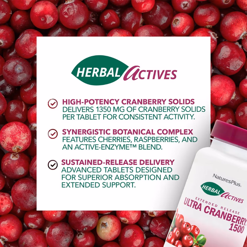 Natures Plus  Ultra Cranberry 1500mg Ext Release Tab 30s 4