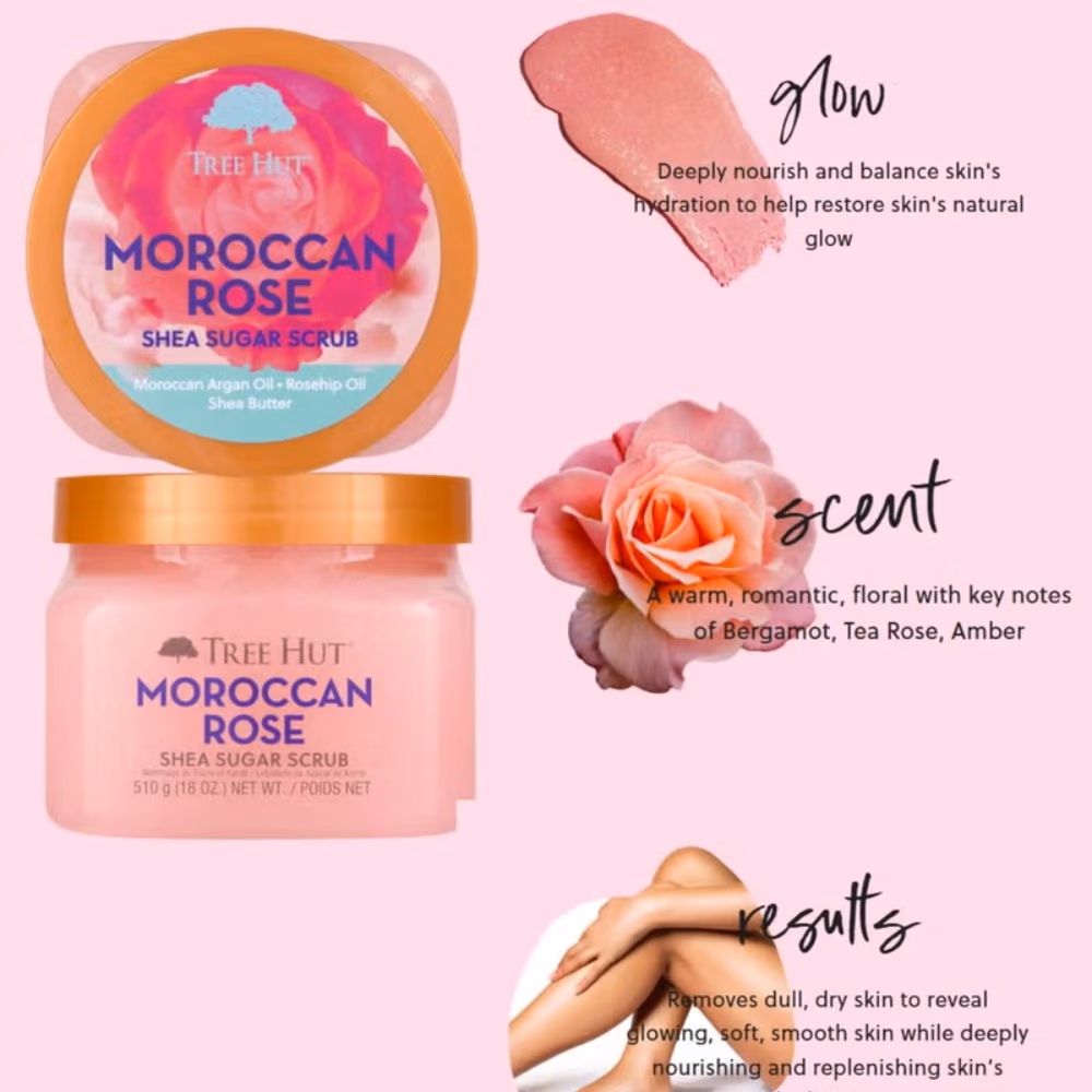 Tree Hut Moroccan Rose Shea Sugar Body Scrub - 510 gm 3