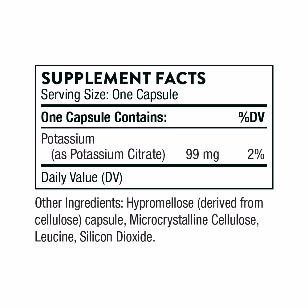 Thorne Potassium Citrate – 90 Capsules 2