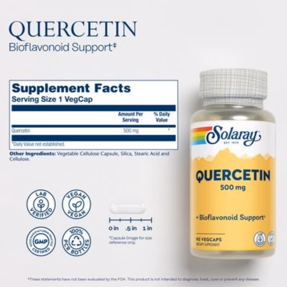 Solaray Quercetin 500mg - 90 Veg Capsules 2