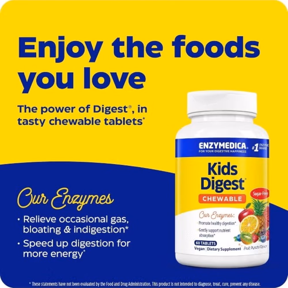 Enzymedica Kids Digest 60 Chewable Tabs 2