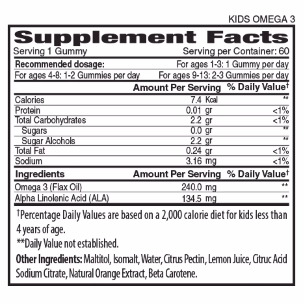 The Gummies Kids Omega 3 Orange 60 Gummies 2
