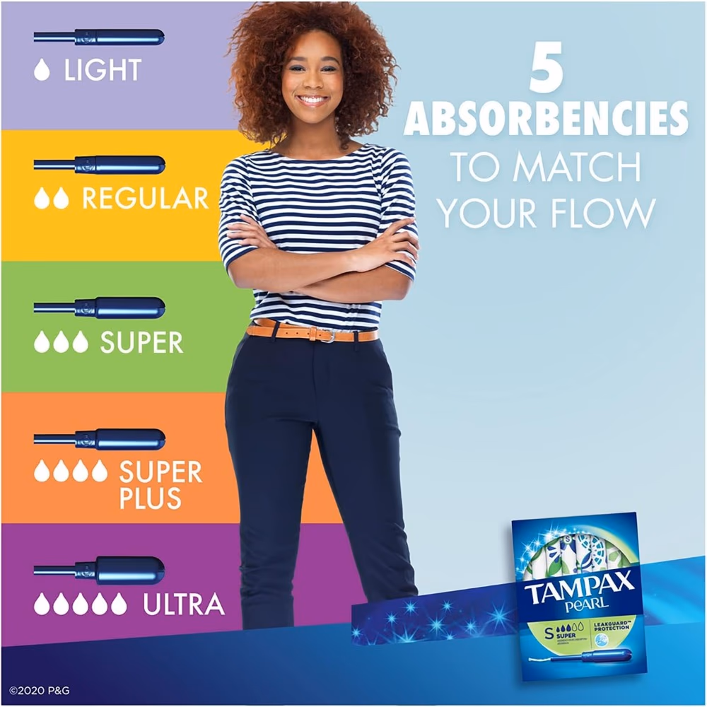 Tampax Pearl Compak Super Tampons 18 Pieces 5