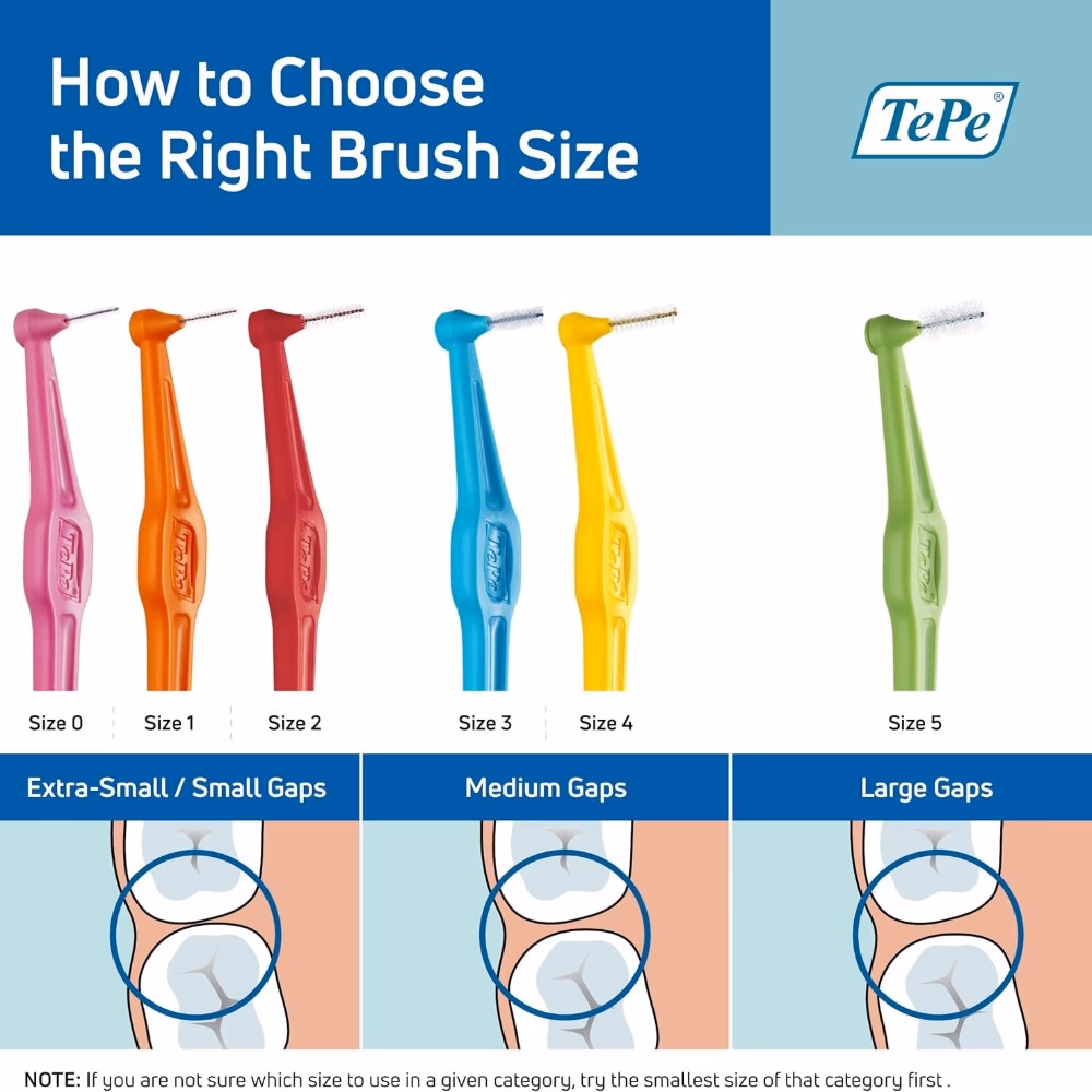 Tepe Interdental Brush Size 0-5 Angle Mixed Pack 6 Pieces 4