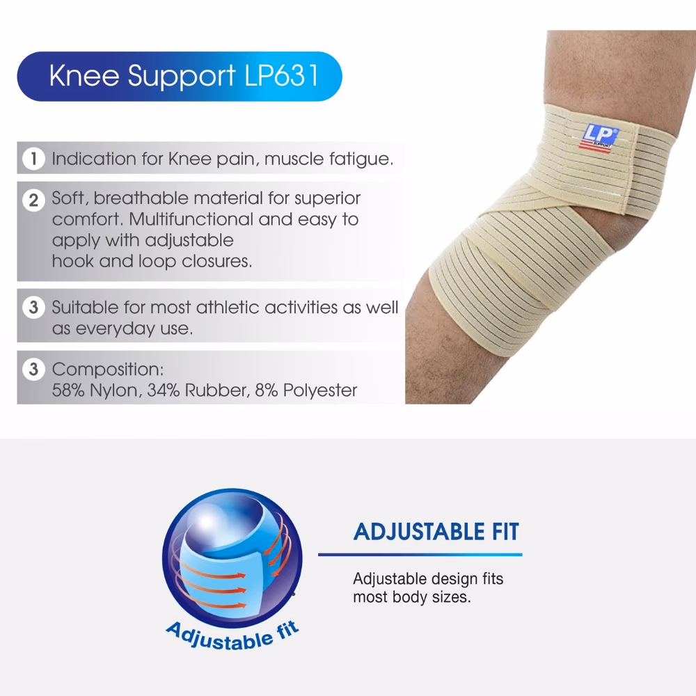 LP 631 Knee Wrap – Adjustable Compression Support for Knee Pain Relief & Injury Recovery 2