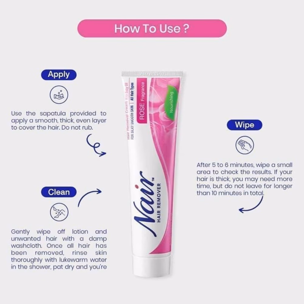 Nair Hair Removal Cream – Rose, 110gm 3