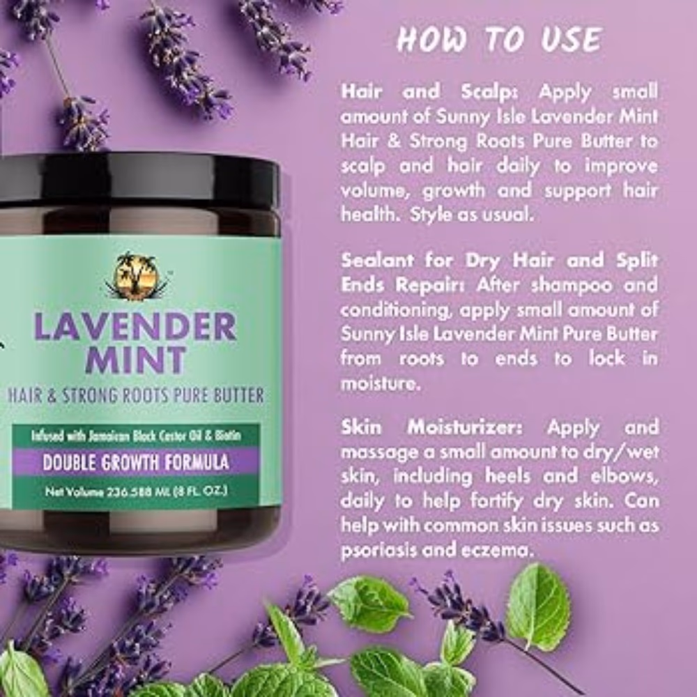 Sunny Isle Lavender Mint Double Growth Formula 237ml 3
