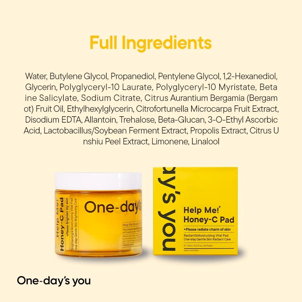 One Day's You Help Me Brightening Honey C Pad 125ml 3
