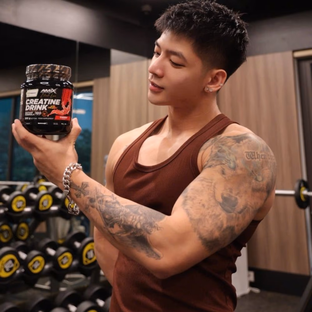 Amix Black Creatine Creapure Powder Cherry Flavour 350g 3