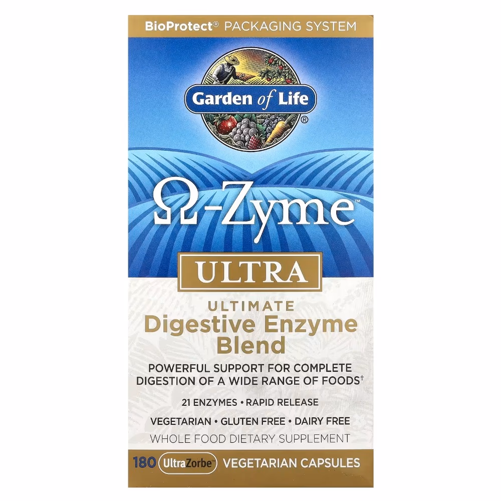 Garden Of Life O-Zyme Ultra Ultimate Digestive Enzyme VegCapsules 180S 2
