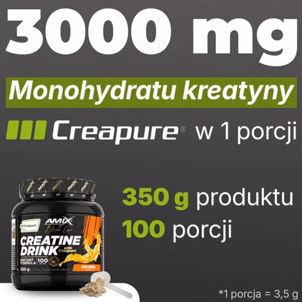 Amix Black Creatine Creapure Powder Orange 350g 3