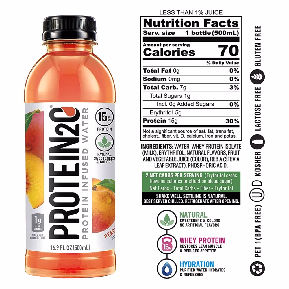 Protein2o Protein Infused Water 500ml-Peach mango 2