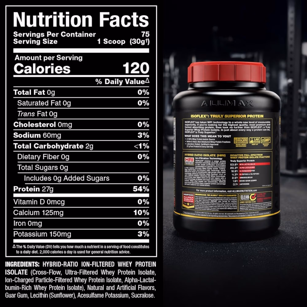 Allmax Isoflex Isolate Whey Protein Vanilla 5Lb 3