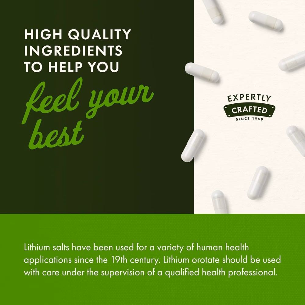Swanson Lithium Orotate 5mg -60 Capsules 4