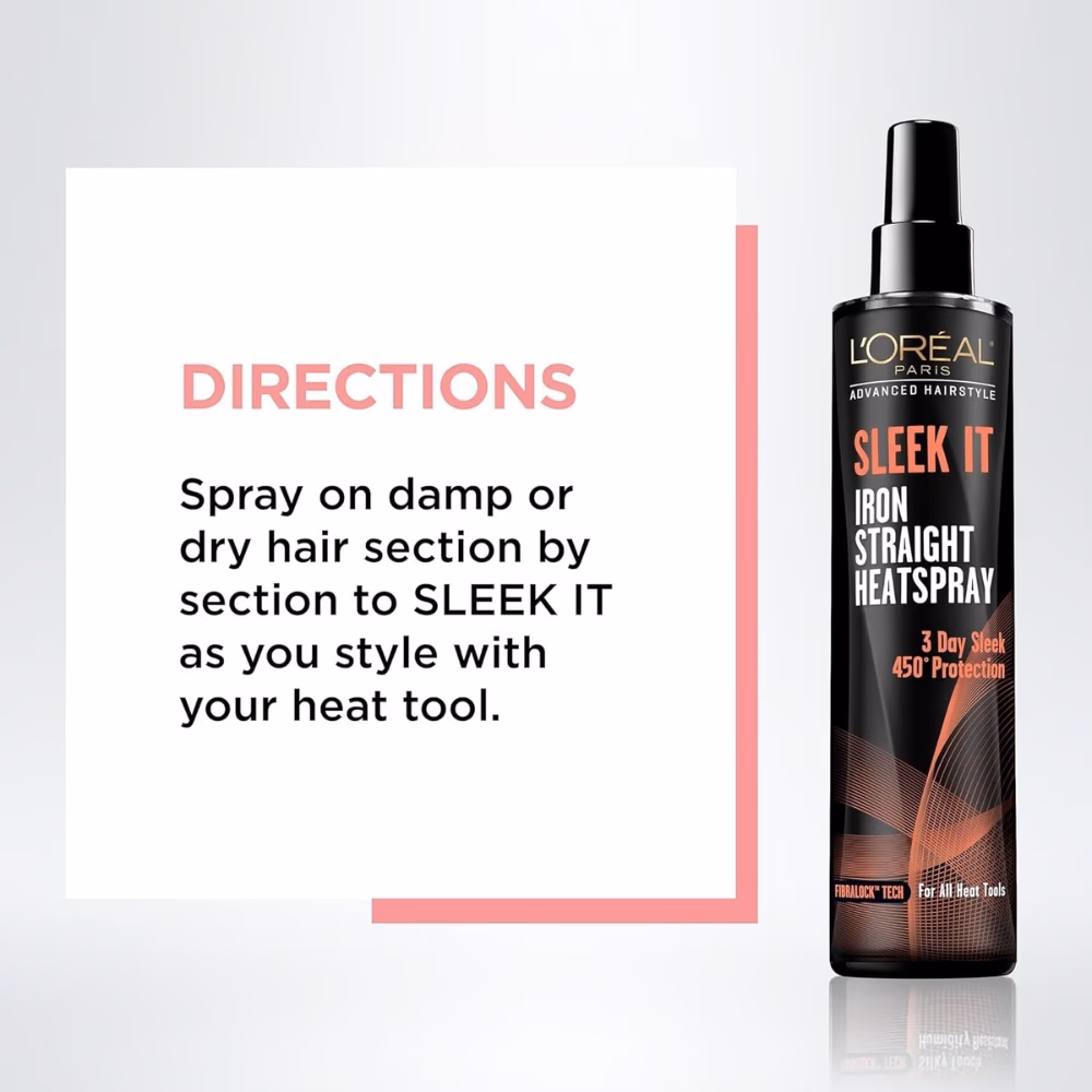 LOreal Sleek It Iron Straight Heat Spray 170ml 3
