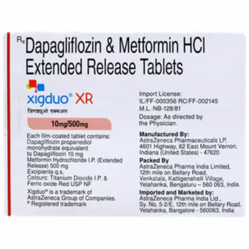 Xigduo XR 10mg/500mg | Pack of 30 Tablets 3
