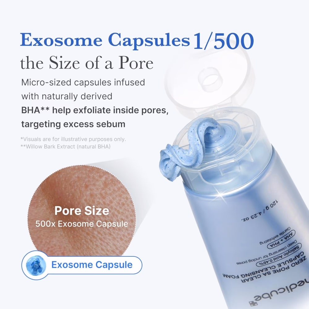 medicube zero pore sa clear cap cleansing foam 120g 5