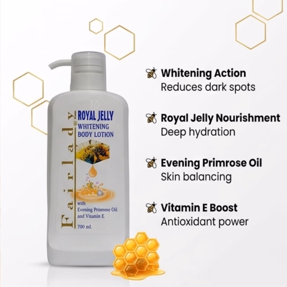 Fairlady Royal Jelly Whitening Body Lotion 700ml 3
