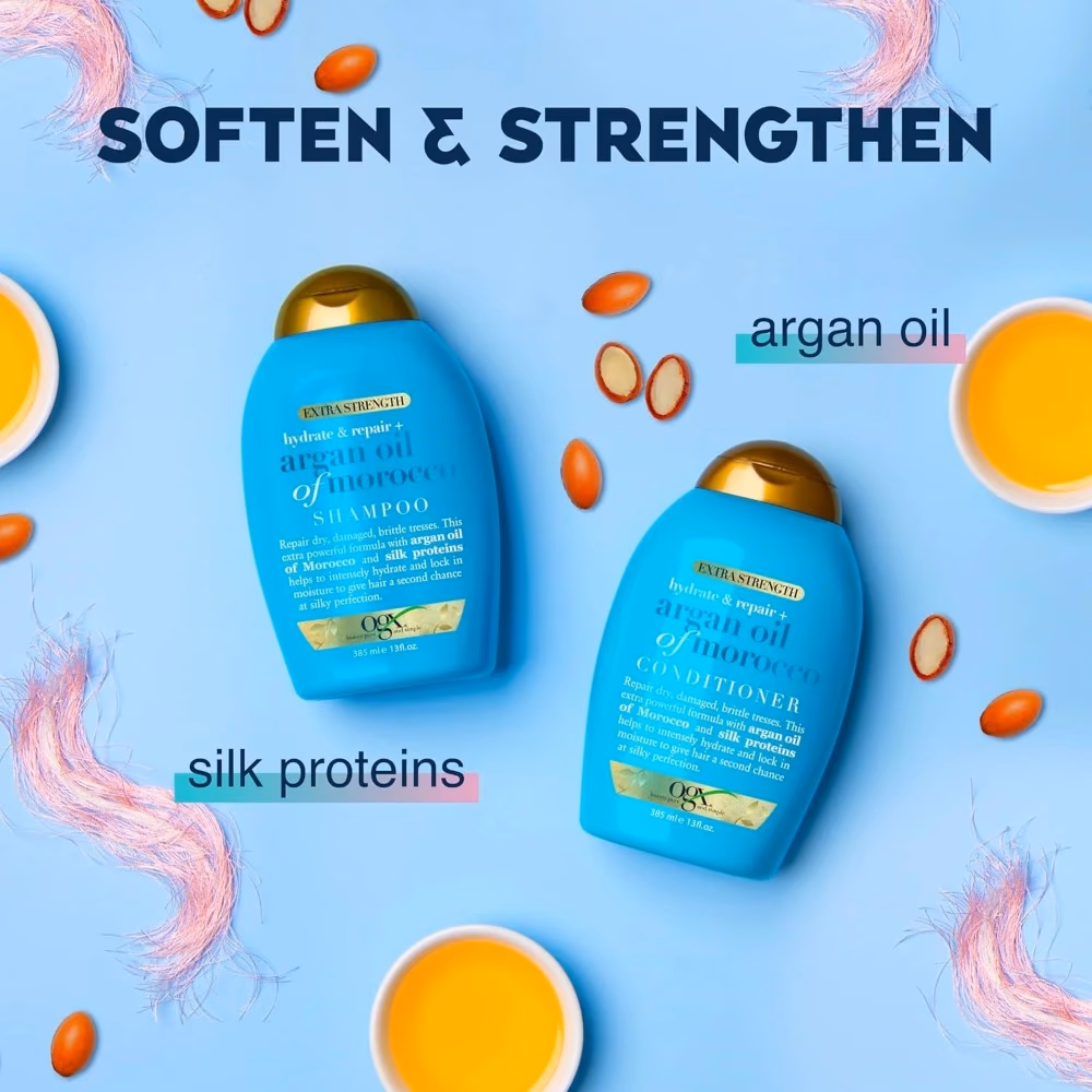 OGX Hydrate & Repair Argan Moroccan Shampoo 385ML 4