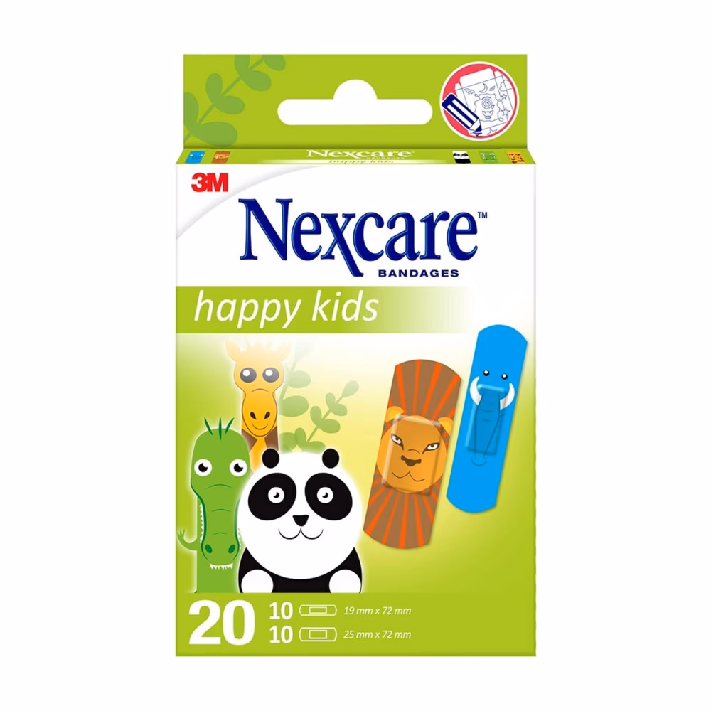 Nexcare Happy Kids Bandages 20s Combo Pack 2