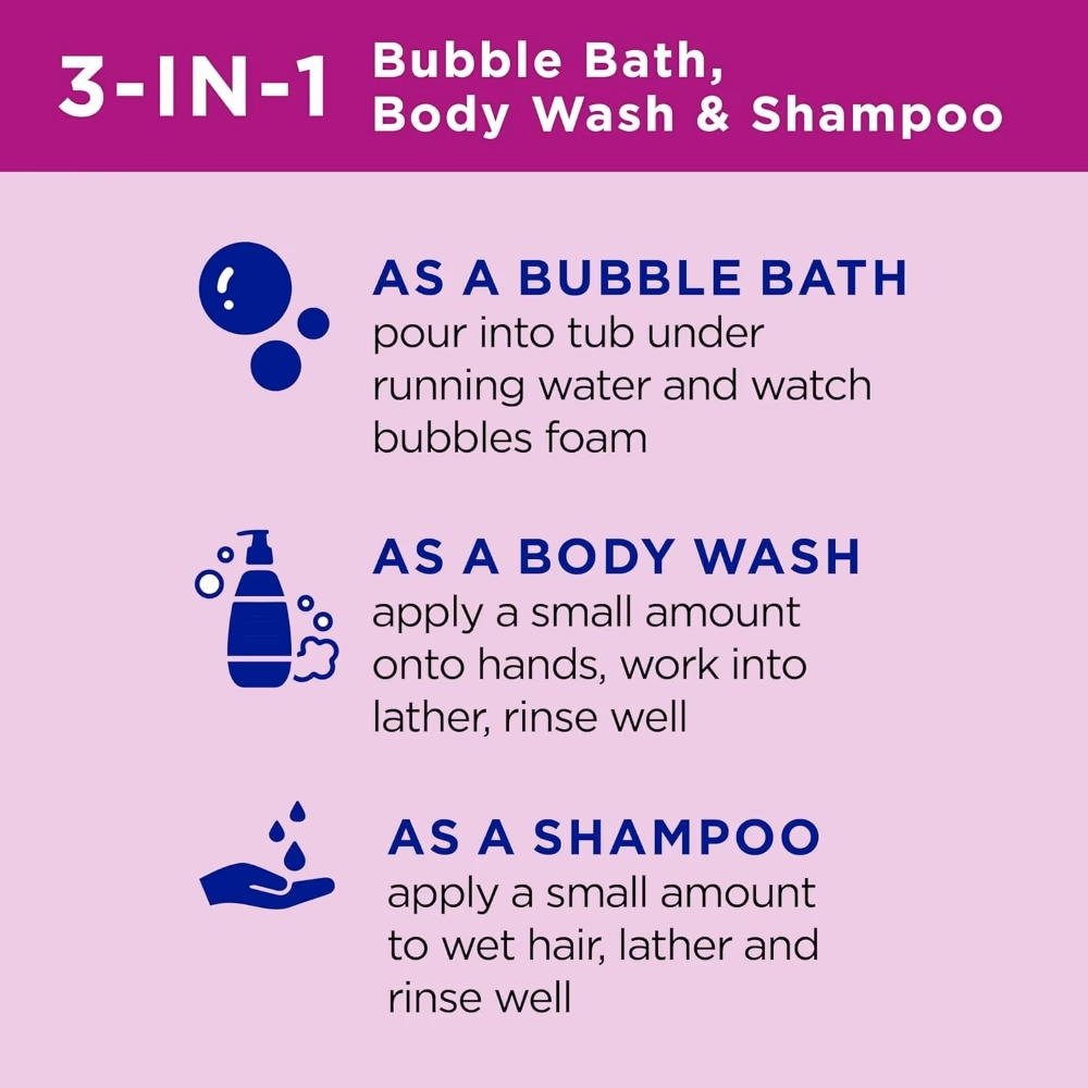 Dr Teal’s Kids 3 in 1 Elderberry Bath, Wash & Shampoo 591ml 4