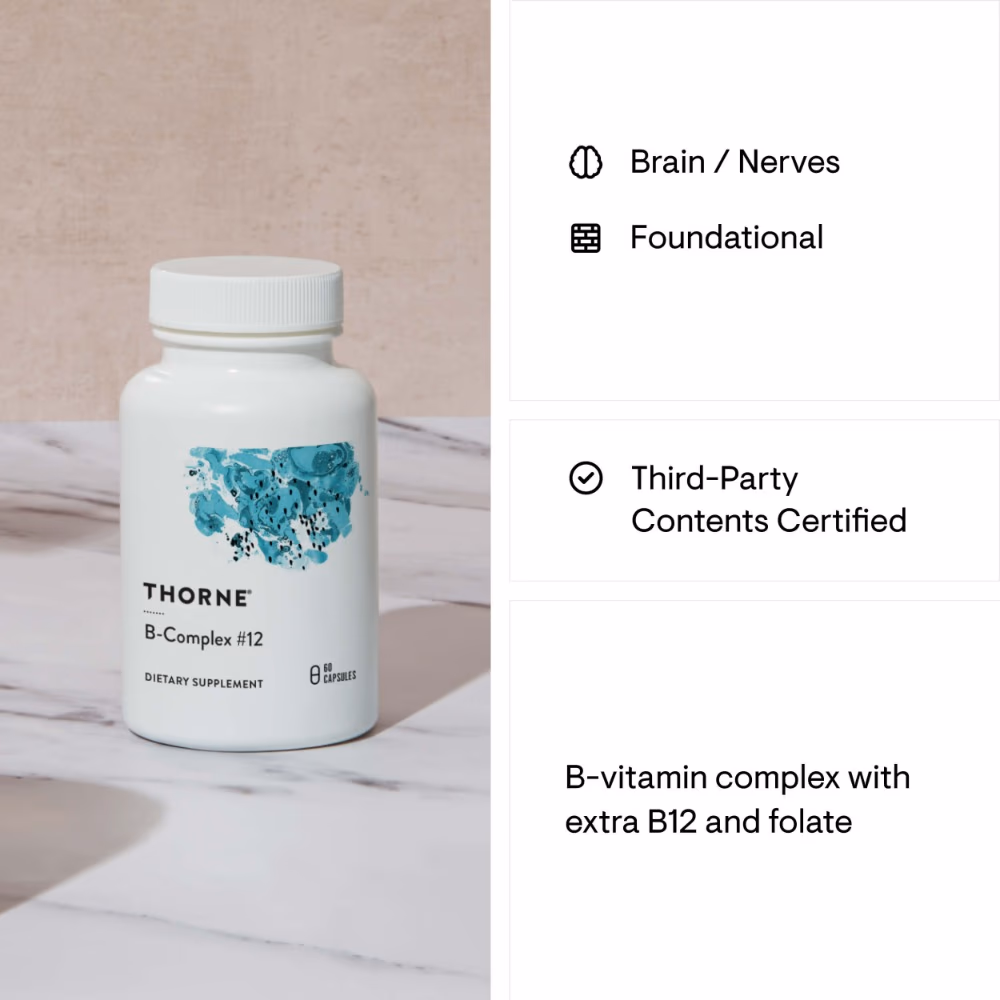 Thorne B-Complex 12 - Vitamin B 60 Capsules 4
