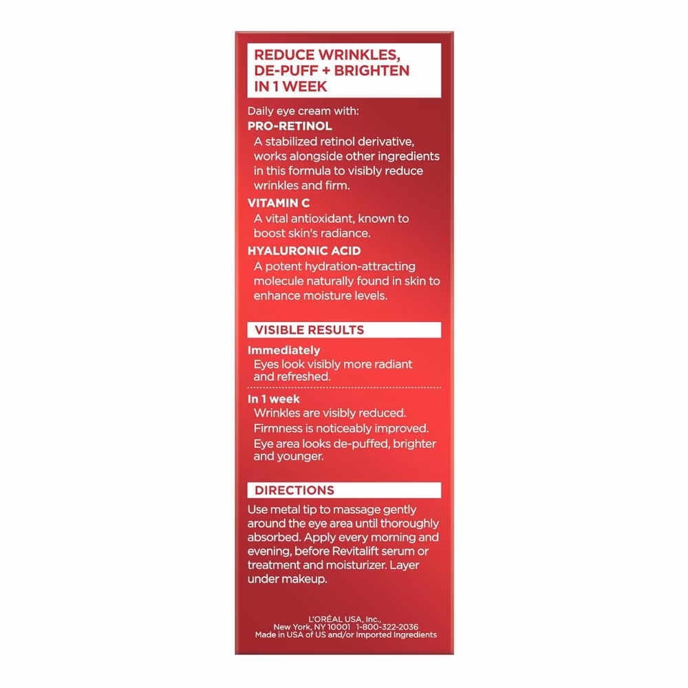 LOreal Revitalift Triple Power Eye Cream 15ml 3