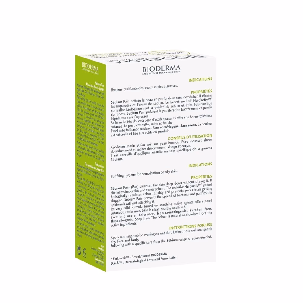 Bioderma Sebium Pain Purifying Cleansing Bar 100gm 3