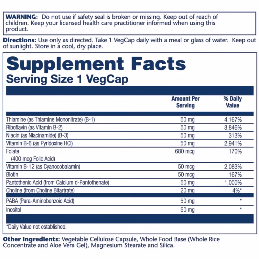 Solaray Vitamin B-Complex 50mg-50 Capsules 2