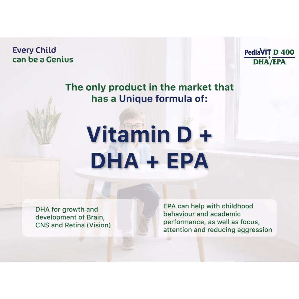 PediaVit D400+DHA/EPA Oral Drops 30ml 4