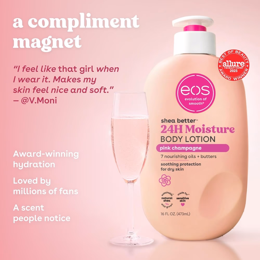 EOS 24H Moisture Pink Champagne Body Lotion 473ml 2