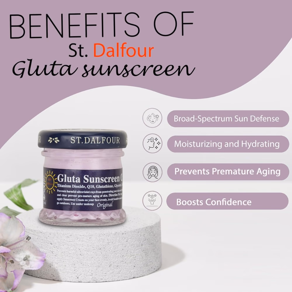 St Dalfour Gluta Sunscreen Original Cream 4