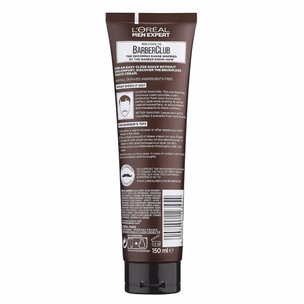 LOreal Men Expert Barber Club Shaving Cream 150ml 2