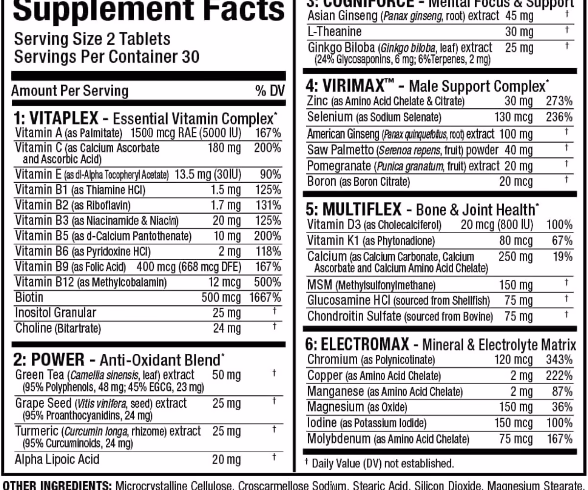 AllMax Vitaform for Men Tablets 60s – Men’s Multivitamin Supplement 3