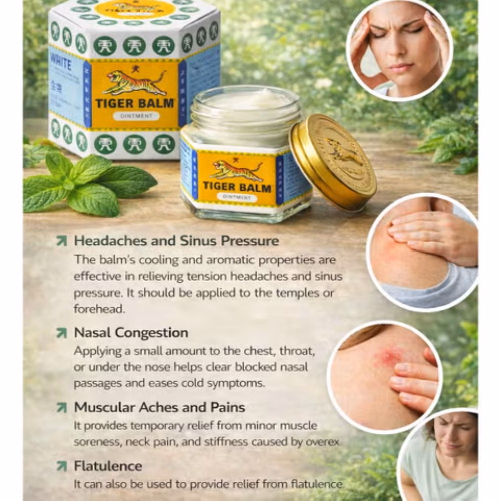 Tiger Balm White Ointment Clear 10g 3