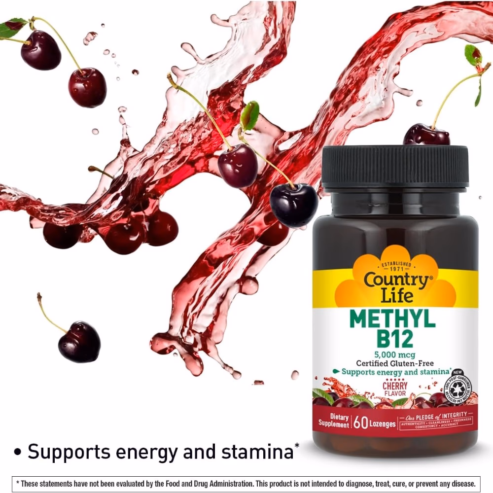 Country Life Methyl B12, 5000mcg 60 Lozenges 2