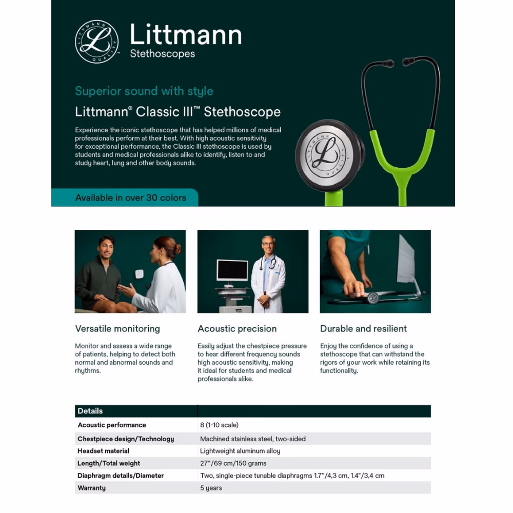 Littmann Classic III Cardiology Stethoscope 4