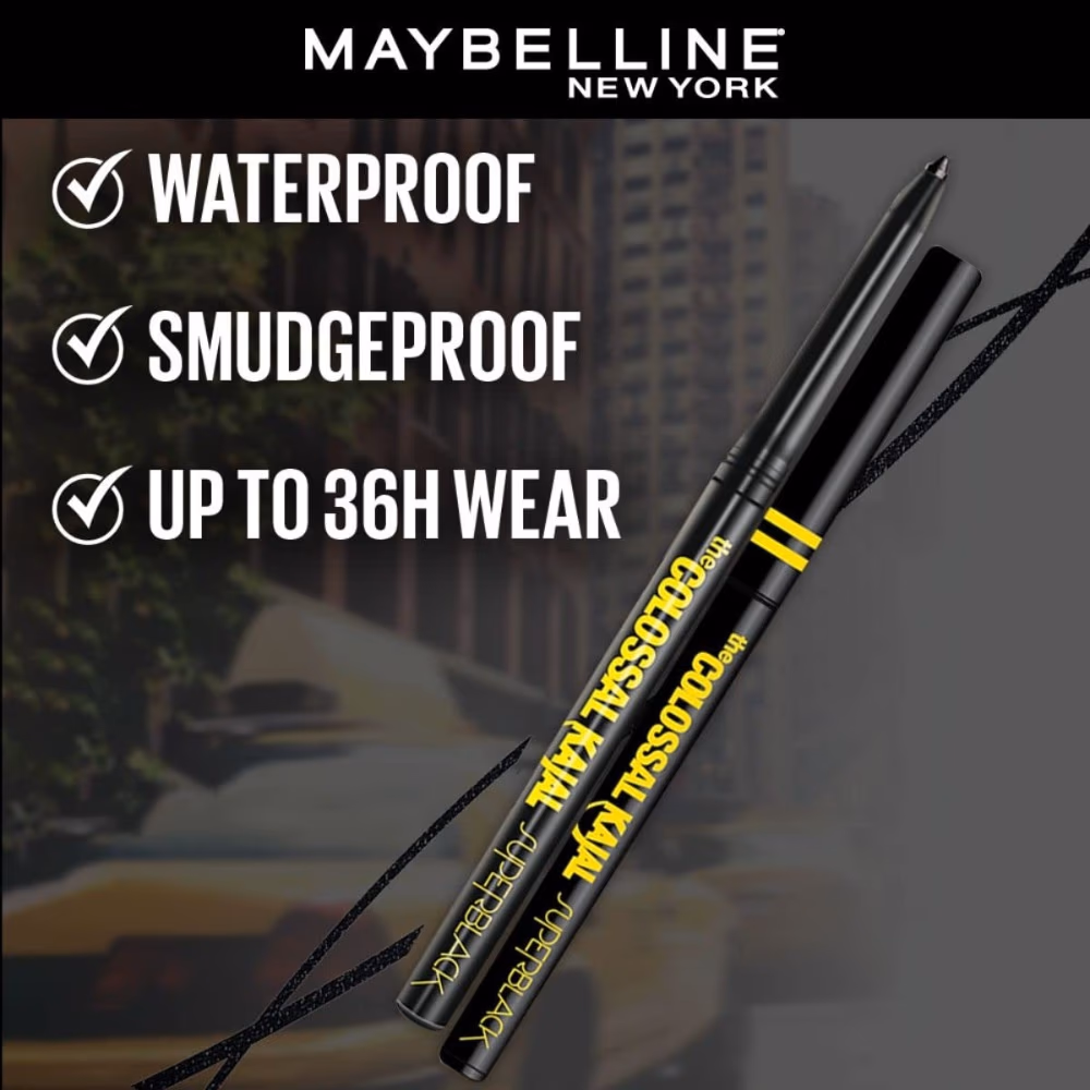 Maybelline Colossal Kajal 12H Smoky Black 2