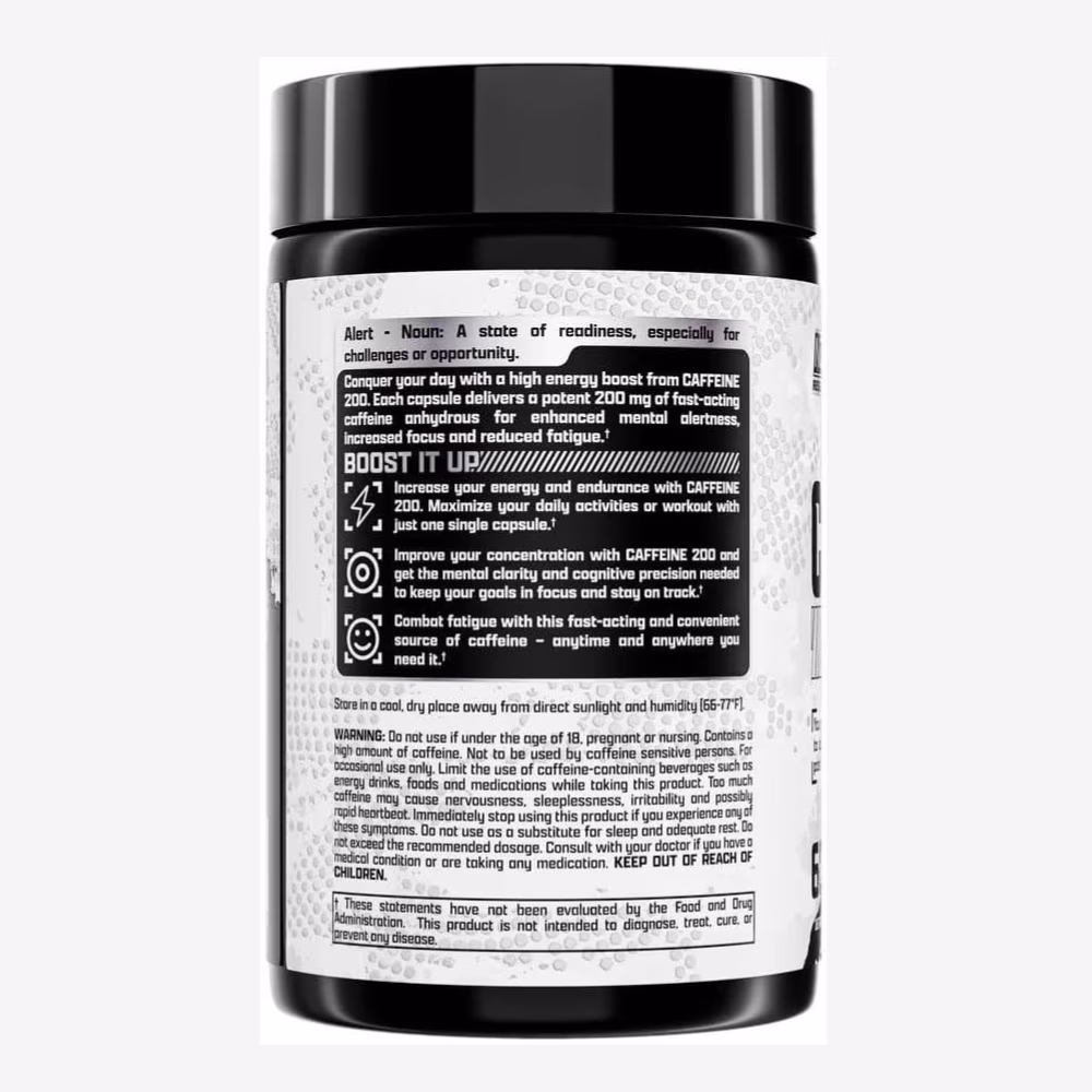 Nutrex Caffeine 200 mg 60 Capsules – Stimulant Energy Supplement 3