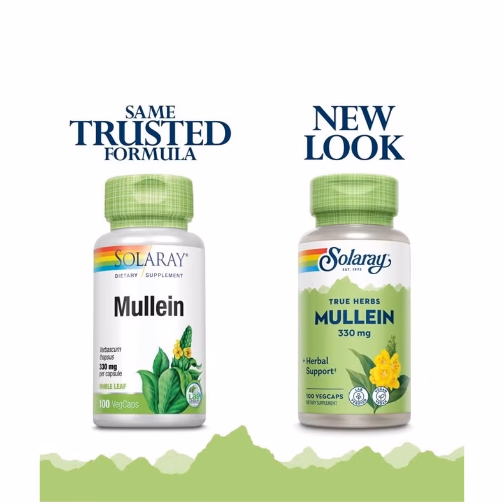 Solaray Mullein Whole Leaf 330mg-100 Capsules 3