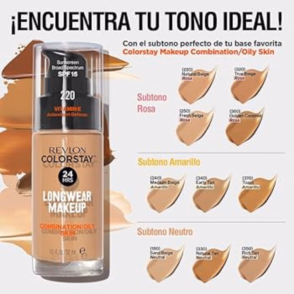 Revlon ColorStay 24H Natural Finish Foundation 220 Natural Beige 2