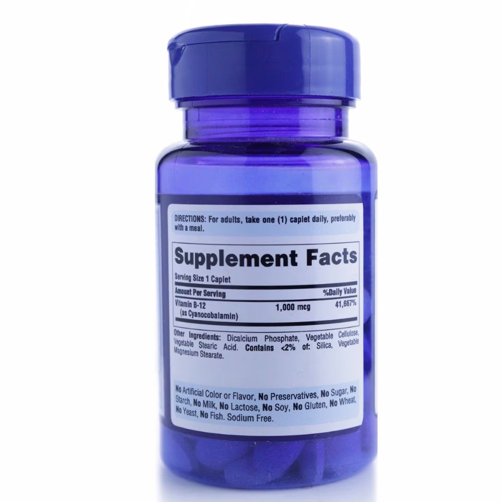 Puritan's Pride Vitamin B12 1000mcg 100 Tablets 3