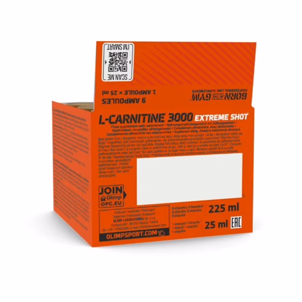 Olimp L-Carnitine 3000 Extreme Shot Orange 25ml – Pack of 9 3