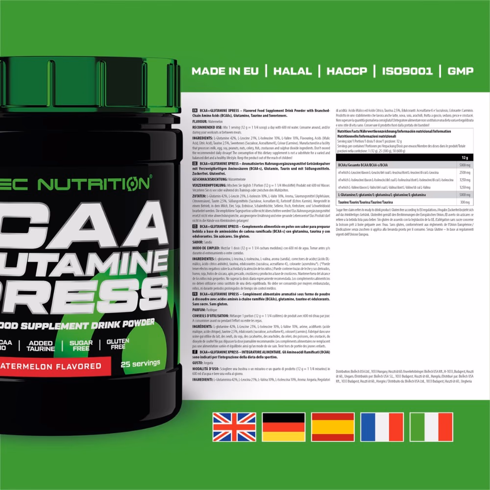 Scitec BCAA + Glutamine Xpress Watermelon 300g 3