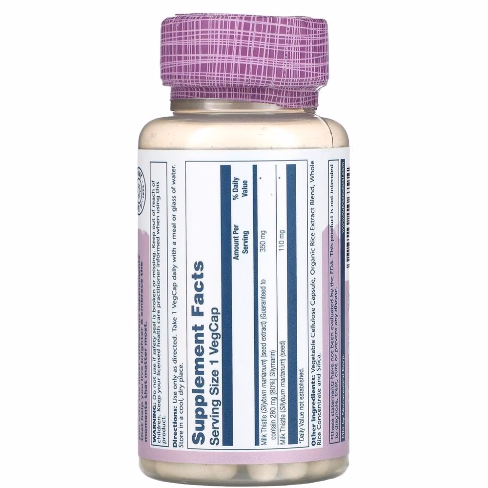 Solaray Milk Thistle 350mg -30 Capsules 2